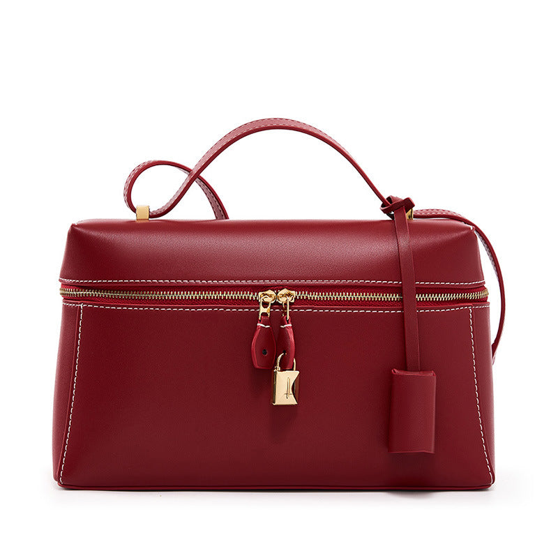 Elegant genuine leather crossbody bag, view 5 - MRSLM