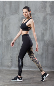 Camouflage colorblock yoga pants, view 8 - MRSLM