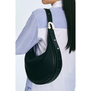 crescent leather crossbody bag, view 12 - MRSLM