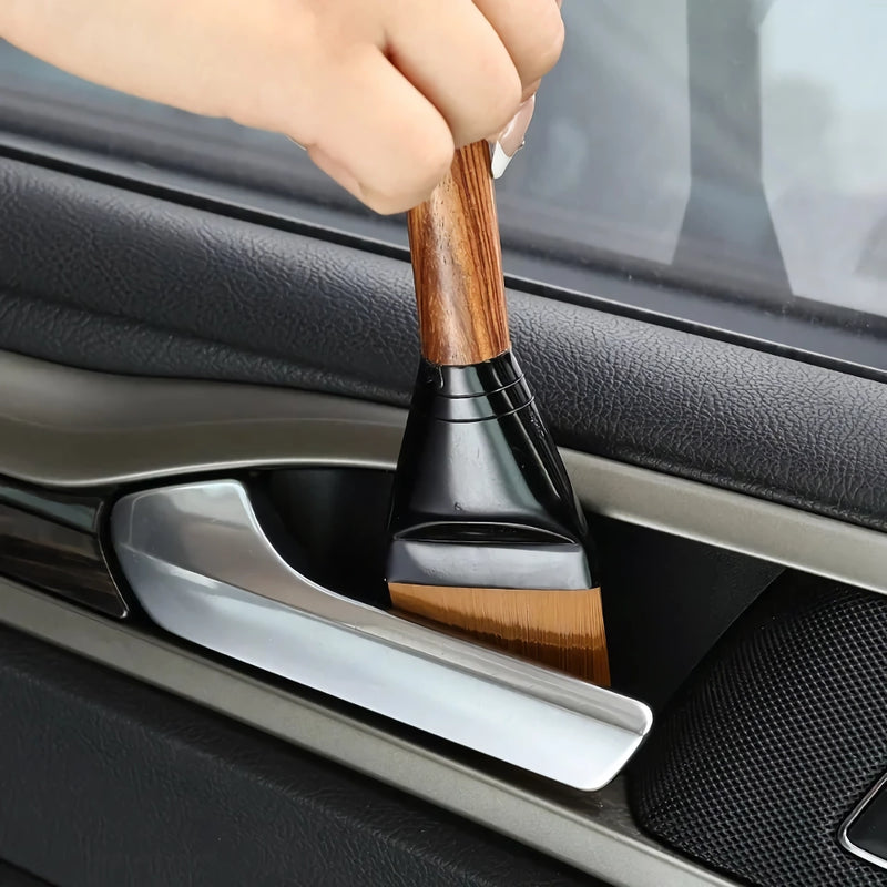 Black sandalwood car interior cleaning brush, view 7 - MRSLM