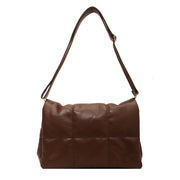 plaid PU shoulder messenger bag, view 3 - MRSLM