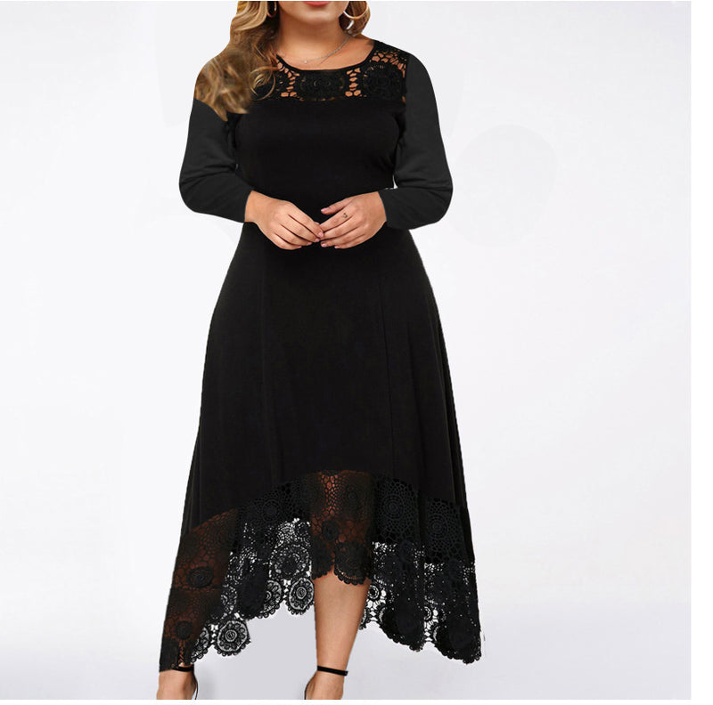 Women's lace high waist dress, view 5 - MRSLM