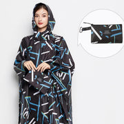 women's hooded rain poncho, view 5 - MRSLM