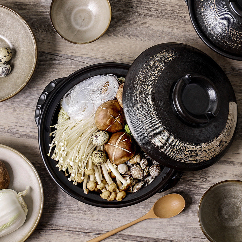 ceramic clay pot casserole for stews, view 7 - MRSLM