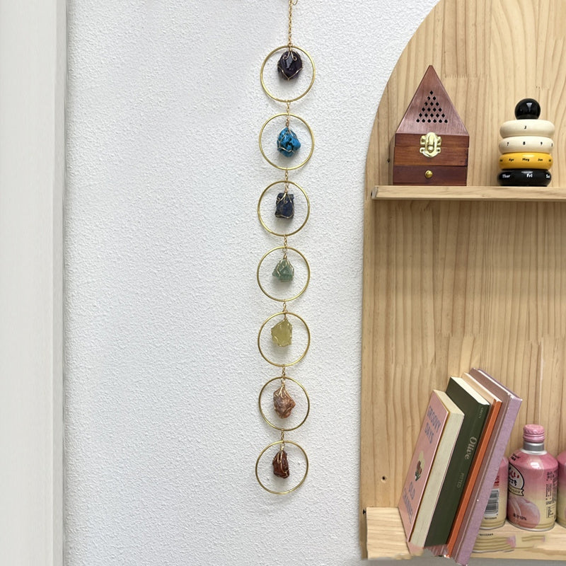 Rough crystal sun catcher wind chime, view 2 - MRSLM