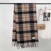 Checkered shawl scarf, thick warm wrap, view 7 - MRSLM