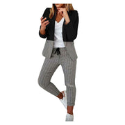 women's small plaid suit jacket and pants set, view 2 - MRSLM