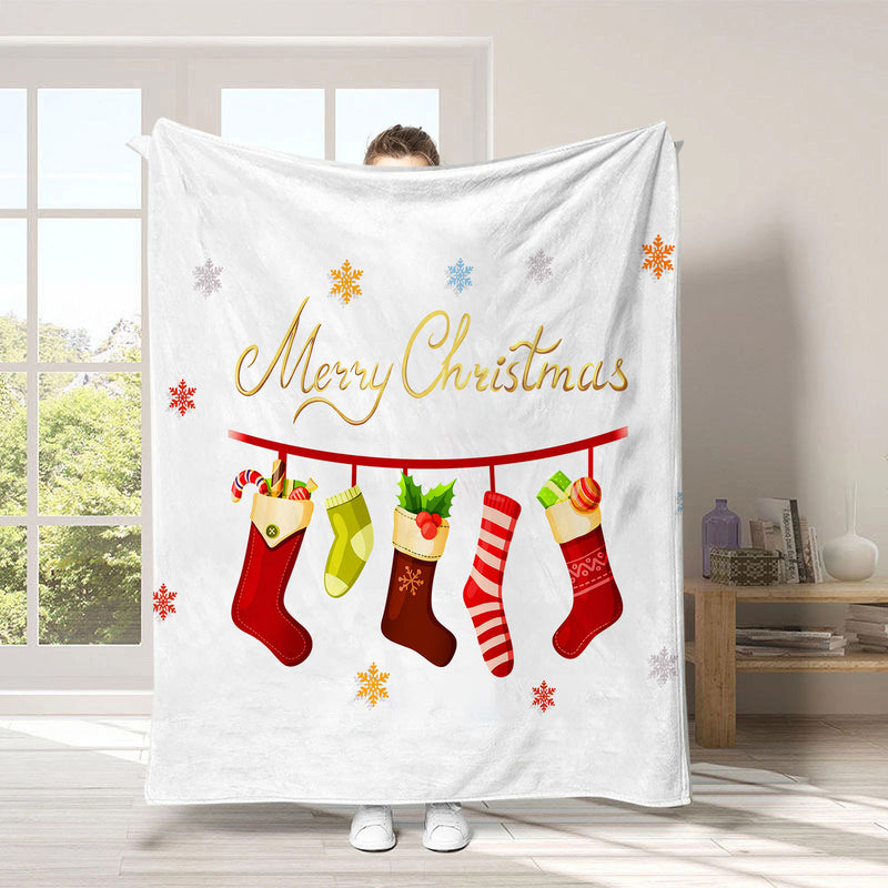 Christmas digital-print throw blanket, view 10 - MRSLM