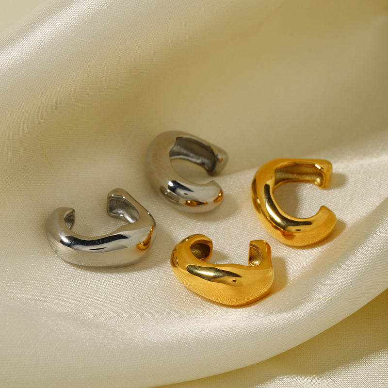 18k gold plated irregular ear clip, view 6 - MRSLM