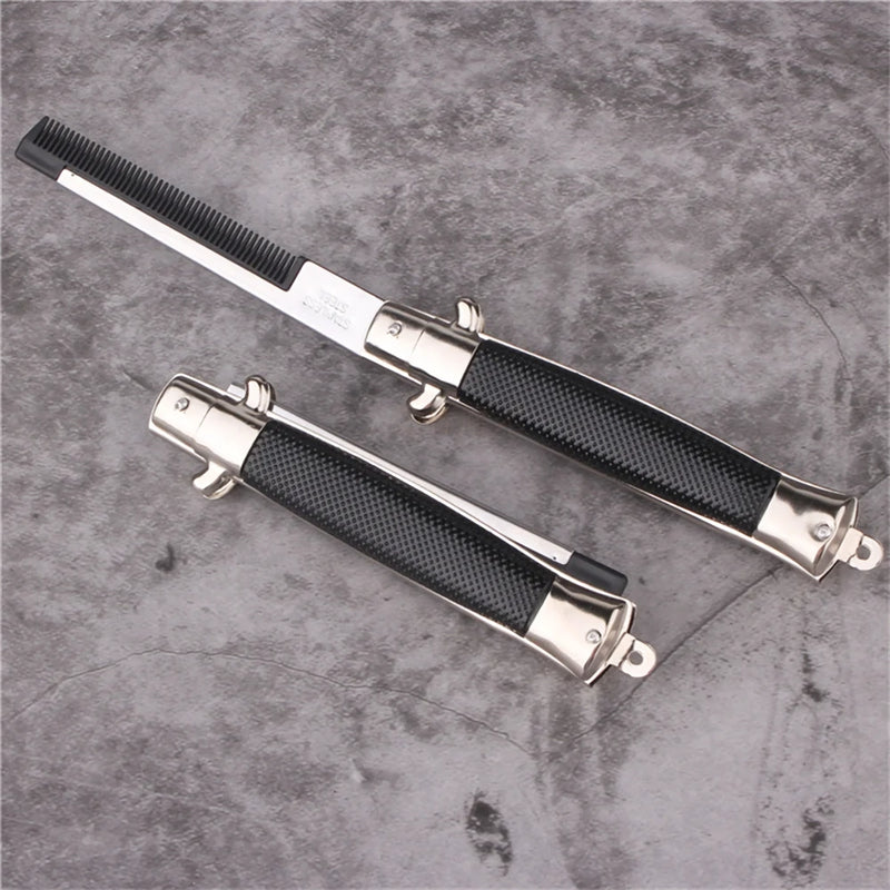 butterfly knife style folding comb, view 5 - MRSLM