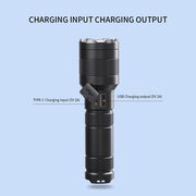 Long range tactical LED flashlight with power bank, view 8 - MRSLM