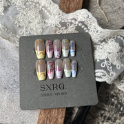 hand-worn flower nails, view 3 - MRSLM