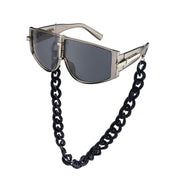 oversized steampunk shield sunglasses, view 7 - MRSLM