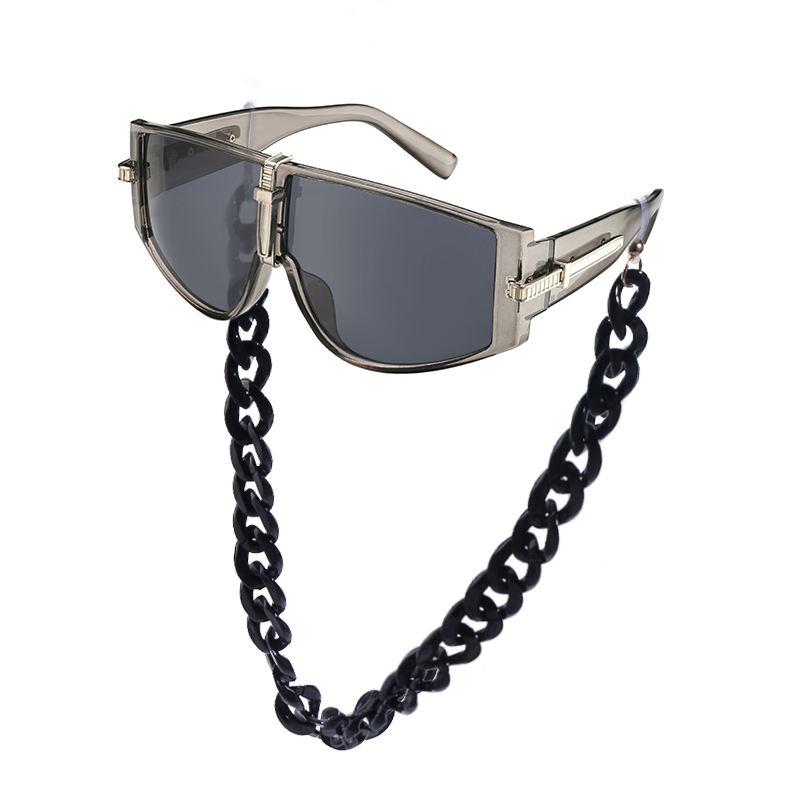 oversized steampunk shield sunglasses, view 7 - MRSLM