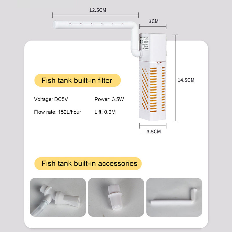 submersible aquarium filter, view 7 - MRSLM