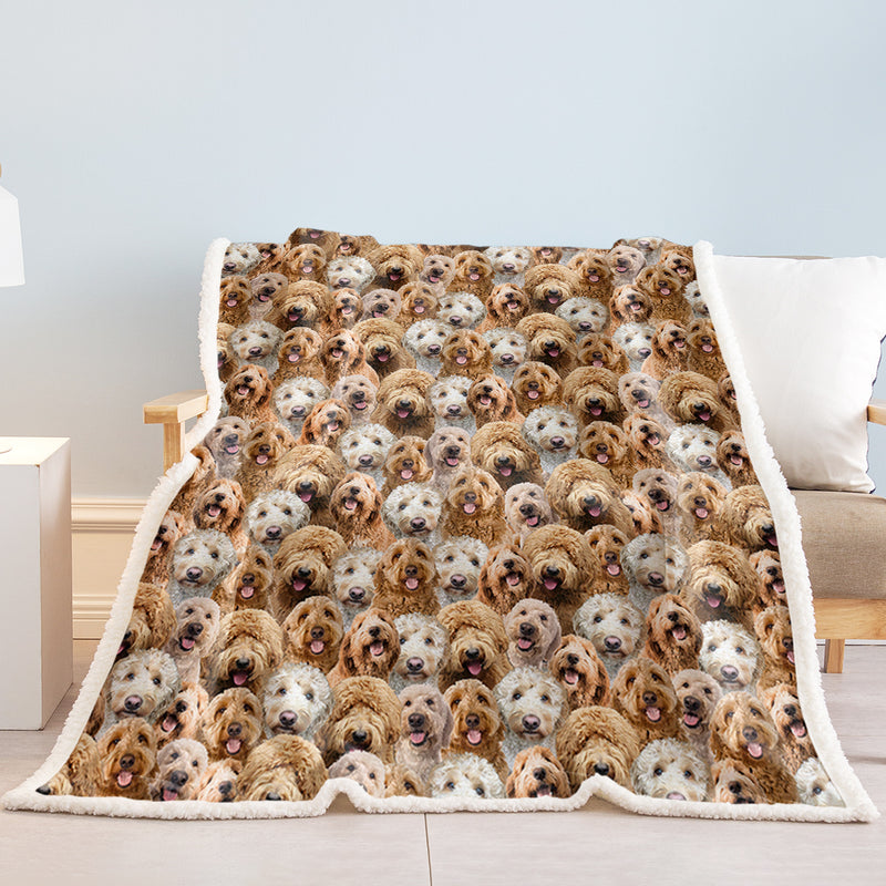 Cockapoo sherpa fleece throw blanket - MRSLM