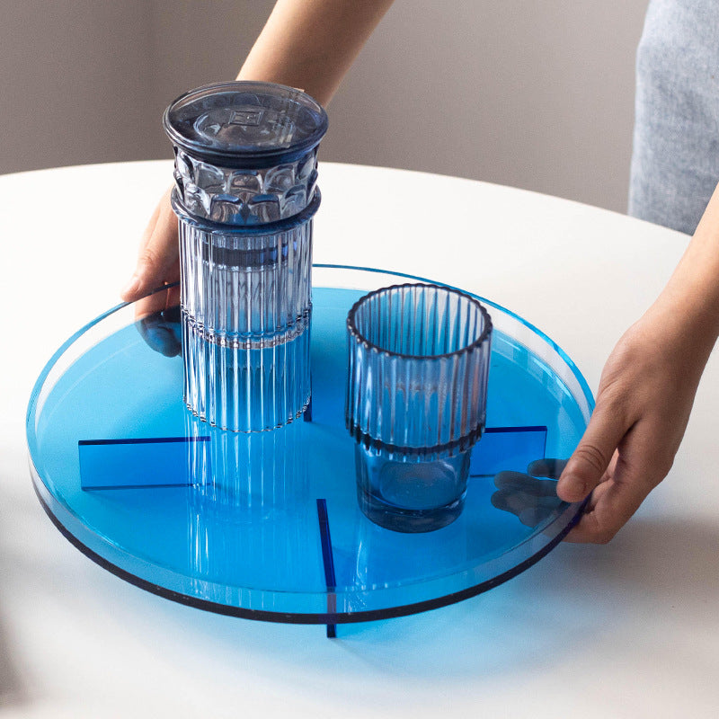 nordic acrylic round tray, view 7 - MRSLM