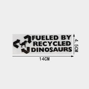 Recycled dinosaurs vinyl car decal, view 4 - MRSLM