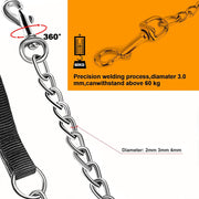 Chrome plated heavy duty dog leash, view 4 - MRSLM