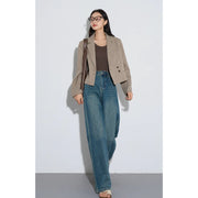 high waisted wide leg jeans, view 3 - MRSLM