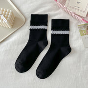 women's mid-tube cotton socks, view 2 - MRSLM