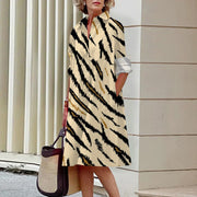 stripe 3D printed loose dress, view 5 - MRSLM
