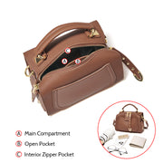 split leather crossbody bag, view 8 - MRSLM