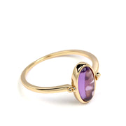 ancient amethyst hollow pattern reversible ring, view 6 - MRSLM