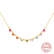silver collarbone necklace, view 3 - MRSLM