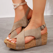 Rivet wedge sandals, view 7 - MRSLM