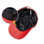 Men's leather baseball cap with earmuffs, view 6 - MRSLM