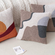 modern geometric tufted embroidered cushion cover, view 9 - MRSLM