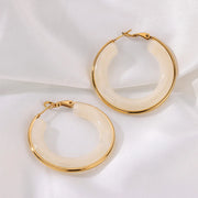 Acrylic gradient hoop earrings for women, view 10 - MRSLM