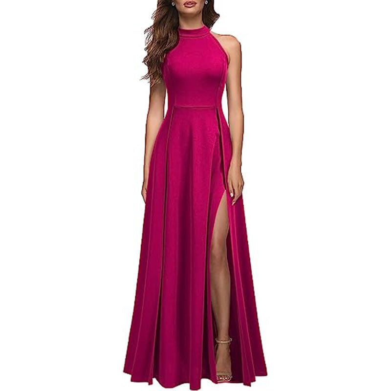 halter slit evening dress - MRSLM