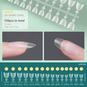 short half cover false nail tips, view 4 - MRSLM
