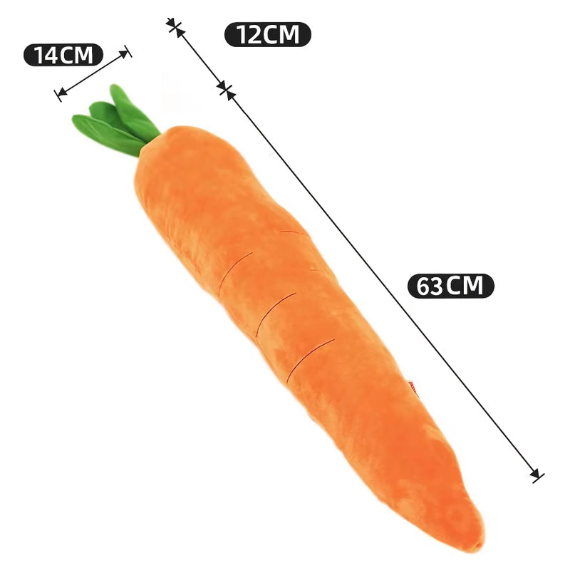 carrot plush chew toy for dogs, view 3 - MRSLM