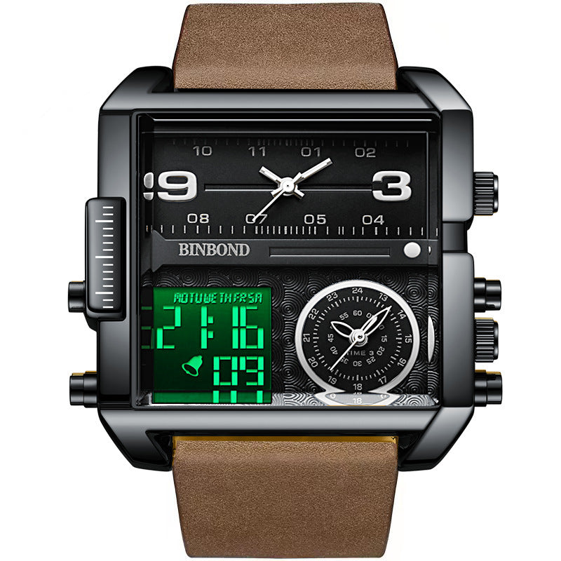 men's large dial quartz watch, view 8 - MRSLM