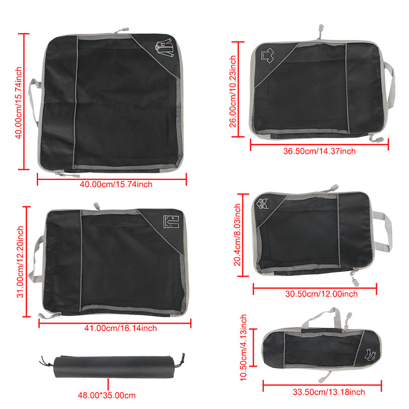 travel packing cubes set, view 10 - MRSLM
