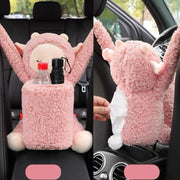 cartoon plush car tissue holder, view 6 - MRSLM
