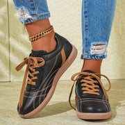 Retro lace-up thick-sole sneakers, view 2 - MRSLM
