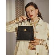 retro split leather shoulder handbag, view 8 - MRSLM