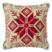 diy christmas embroidered cushion kit, view 3 - MRSLM