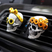 resin skull car air freshener, view 5 - MRSLM