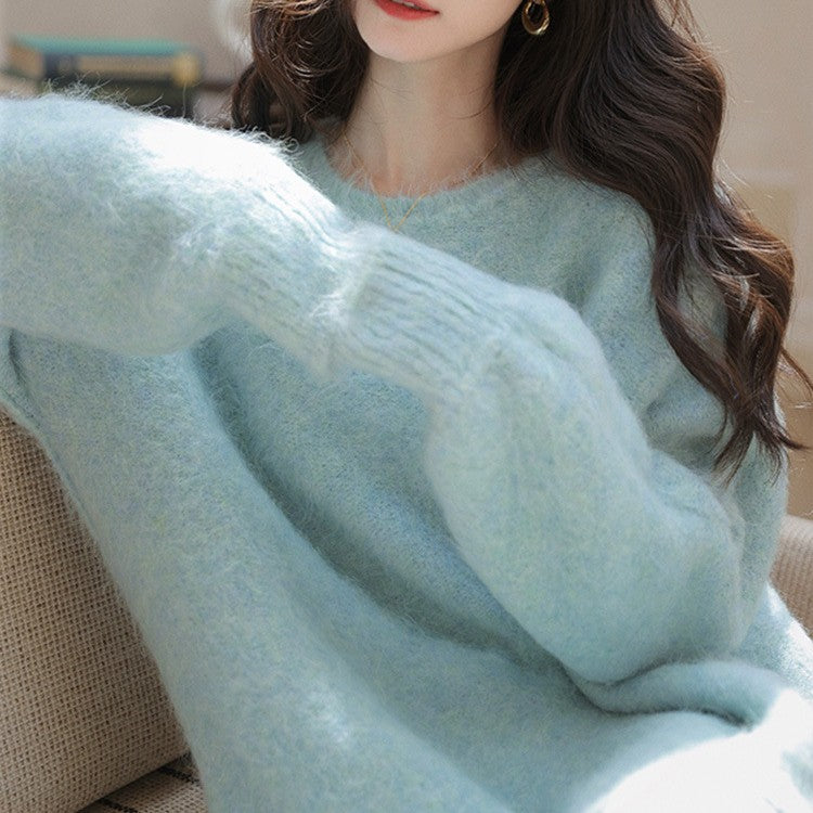 women's soft loose mohair sweater - MRSLM