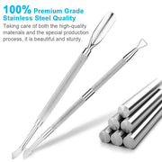 stainless steel cuticle pusher and cutter set, view 6 - MRSLM