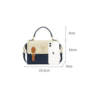 elegant women's split leather flap shoulder bag, view 8 - MRSLM