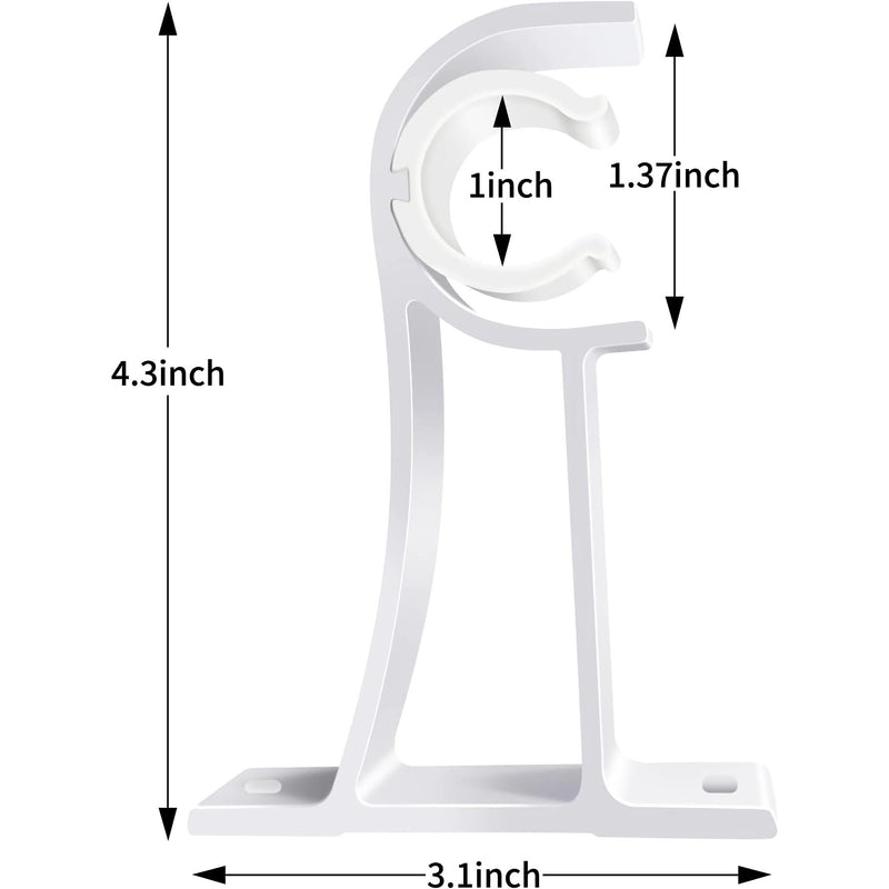 aluminum curtain rod brackets, view 11 - MRSLM
