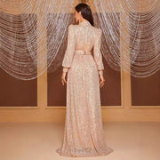 sequin evening long dress, view 2 - MRSLM