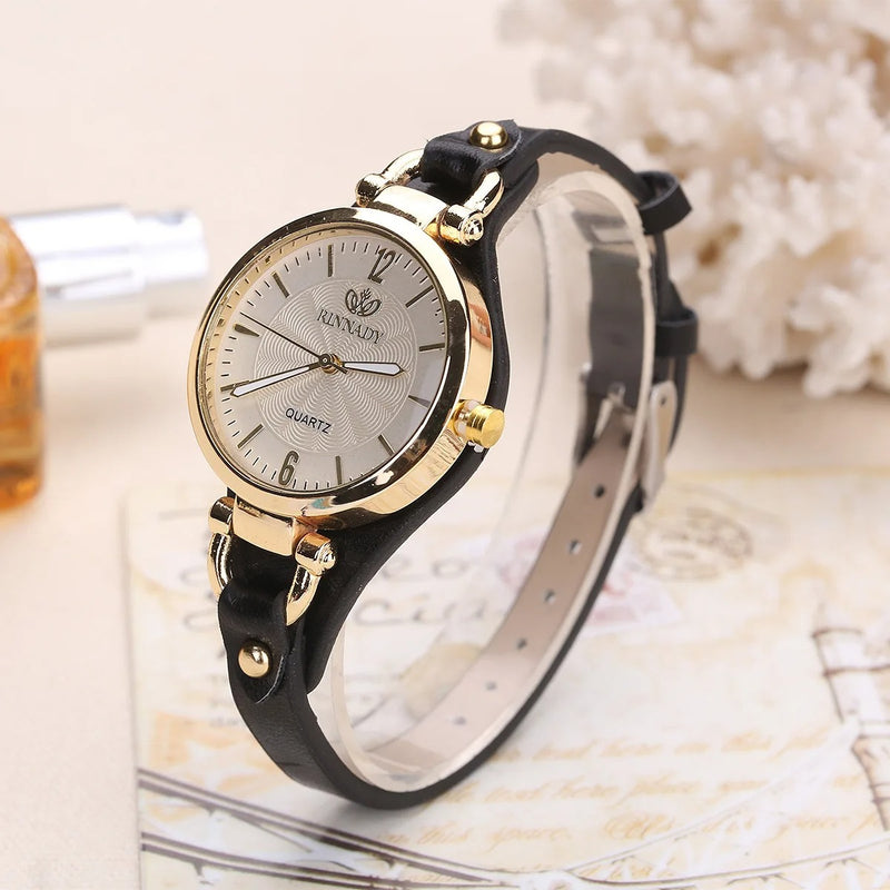 women's leather strap quartz watch - MRSLM