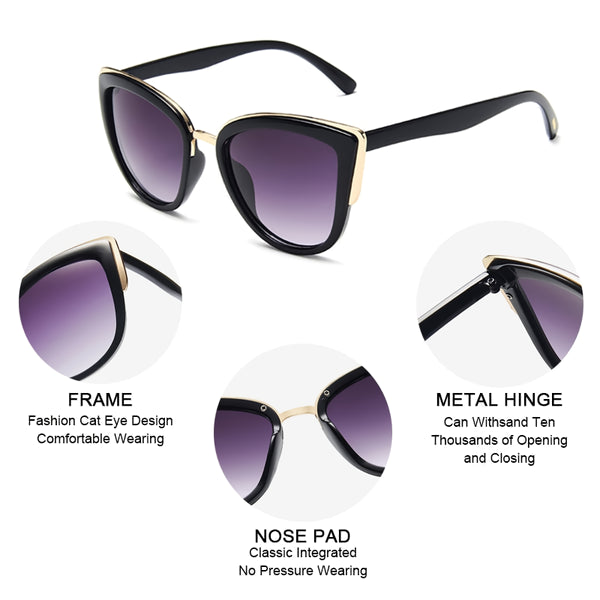 retro cat eye sunglasses, view 8 - MRSLM